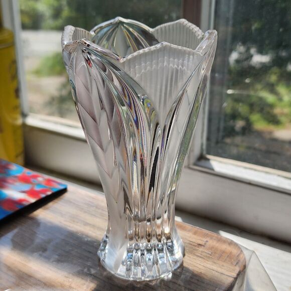 Novelette Precious Lead Crystal Vase With Over 24% PbO Beyer Made In W. Germany - Picture 3 of 12